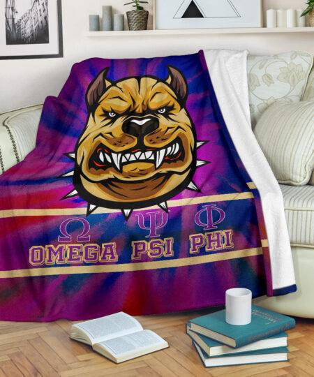Omega Psi Phi Fleece Blanket Fraternity Home Decor Custom For Fans AT22081203