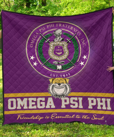 Omega Psi Phi Premium Quilt Blanket Fraternity Home Decor Custom For Fans AT22081201