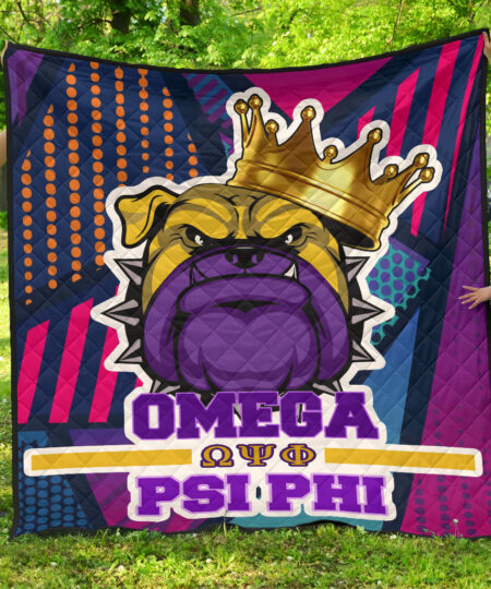 Omega Psi Phi Premium Quilt Blanket Fraternity Home Decor Custom For Fans AT22081202