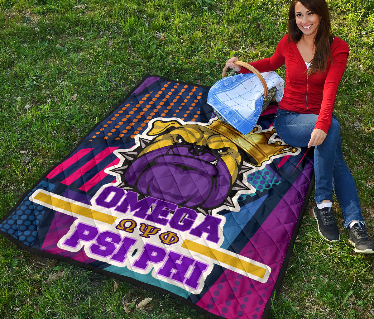 Omega Psi Phi Premium Quilt Blanket Fraternity Home Decor Custom For Fans AT22081202 - Image 6