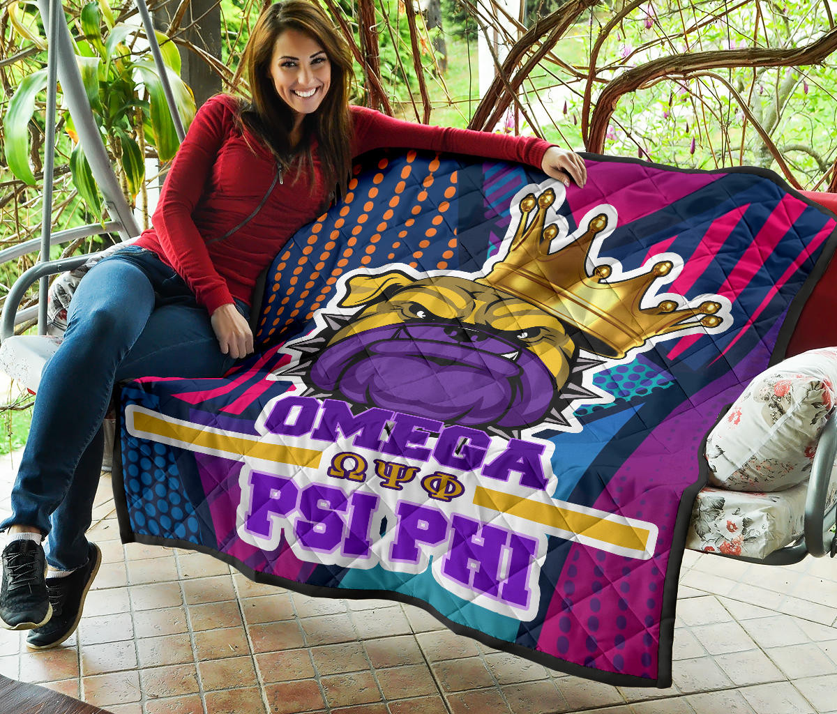 Omega Psi Phi Premium Quilt Blanket Fraternity Home Decor Custom For Fans AT22081202 - Image 7