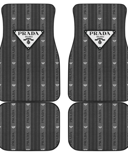 Prada Symbol Car Floor Mats Fashion Car Accessories Custom For Fans AA23010503