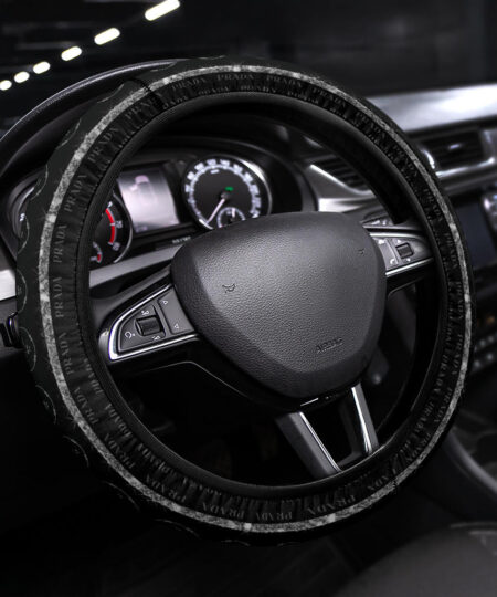 Prada Symbol Steering Wheel Cover Fashion Car Accessories Custom For Fans AA23010501