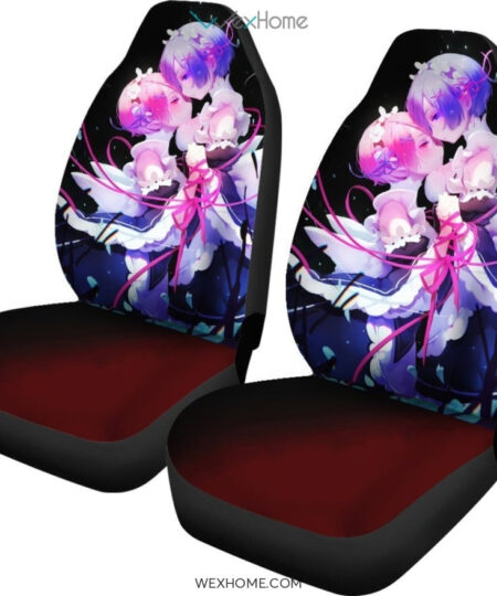 Ram Rem Re Zero Anime Car Seat Covers