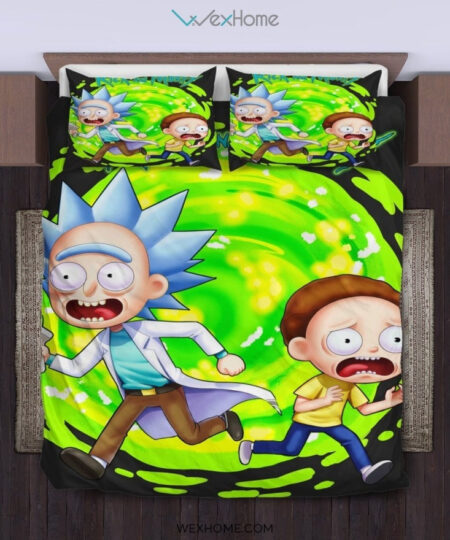 Rick And Morty Bedding Set 2 - duvet cover and pillowcase set - Unique Design Amazing Gift