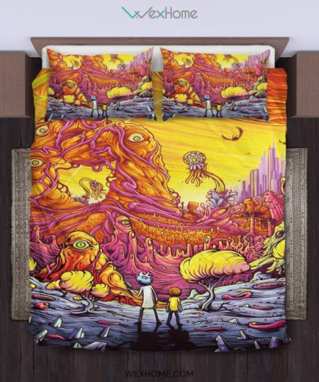 Rick And Morty Bedding Set 4 - duvet cover and pillowcase set - Unique Design Amazing Gift