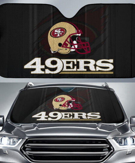 San Francisco American Football 49ers Football Car Sunshade Minimal Ers Helmet Artwork Car Sun Shade