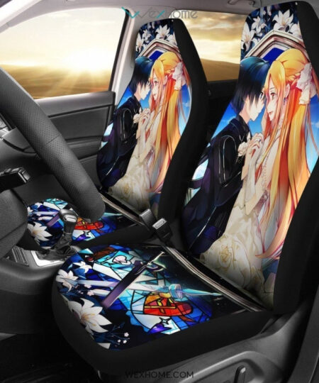 SAO Kirito Asuna Anime Car Seat Covers 2