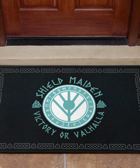Shield-maiden Door Mat Viking Female Warrior Home Decor Custom For Fans AA22082902