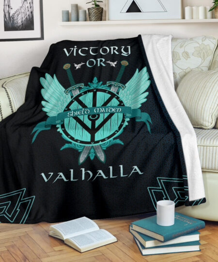 Shield-maiden Fleece Blanket Viking Female Warrior Home Decor Custom For Fans AA22082901