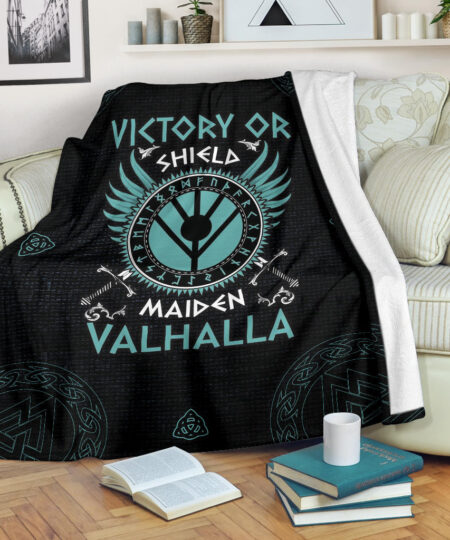 Shield-maiden Fleece Blanket Viking Female Warrior Home Decor Custom For Fans AA22082903