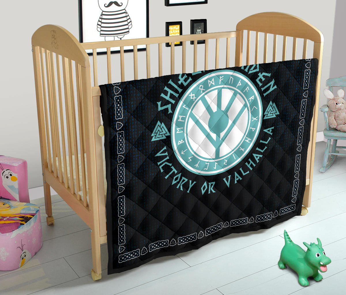 Shield-maiden Premium Quilt Blanket Viking Female Warrior Home Decor Custom For Fans AA22082902 - Image 12