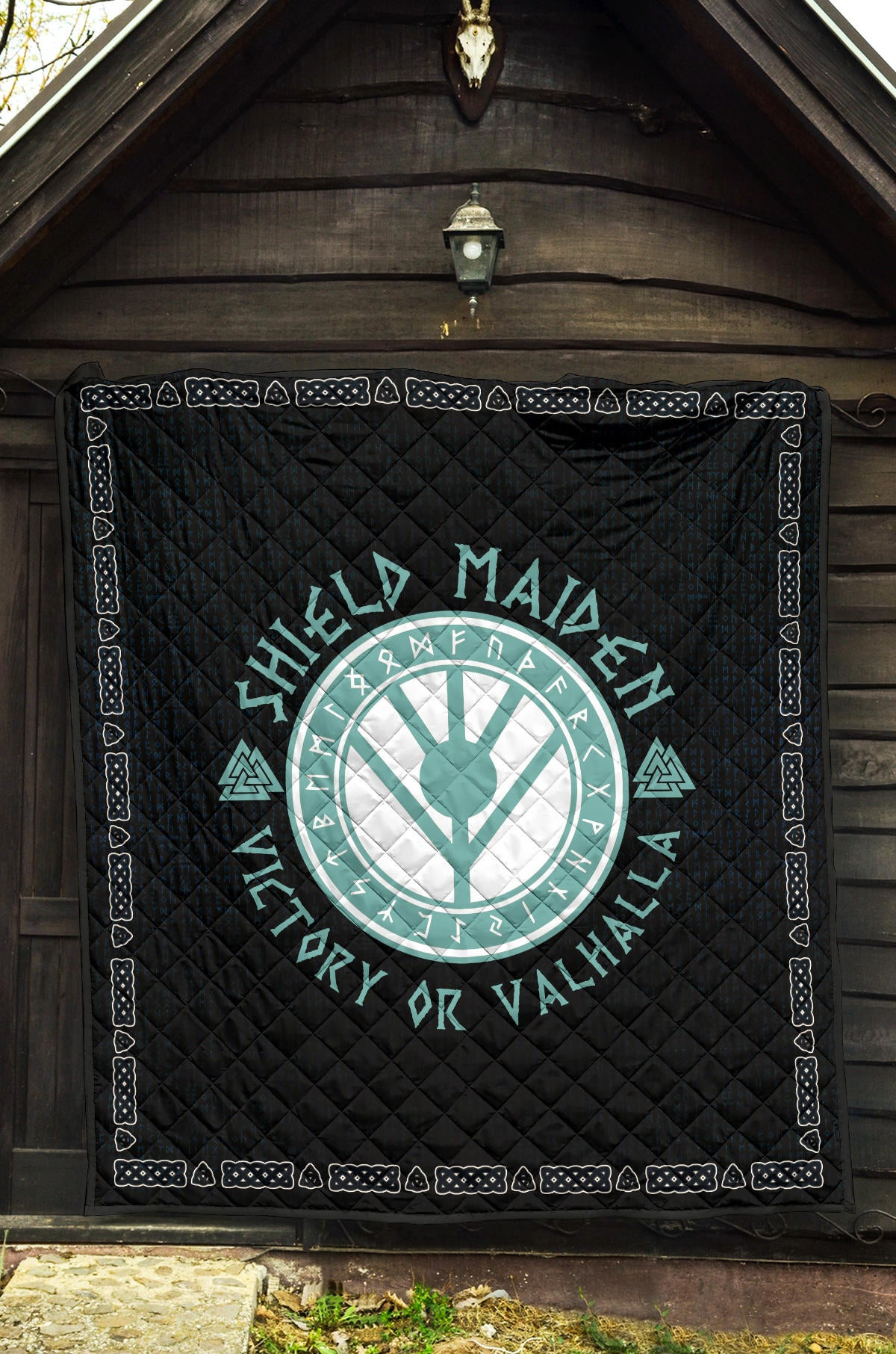 Shield-maiden Premium Quilt Blanket Viking Female Warrior Home Decor Custom For Fans AA22082902 - Image 5