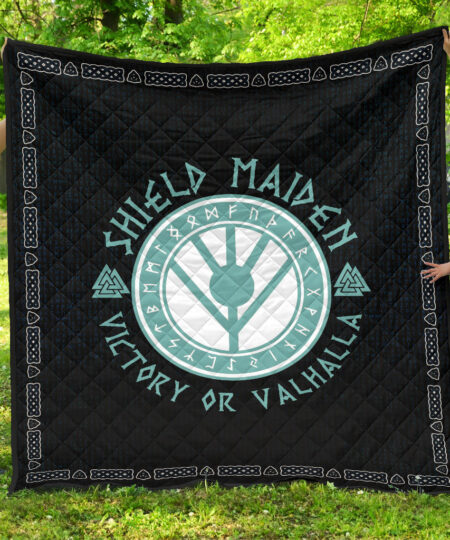 Shield-maiden Premium Quilt Blanket Viking Female Warrior Home Decor Custom For Fans AA22082902
