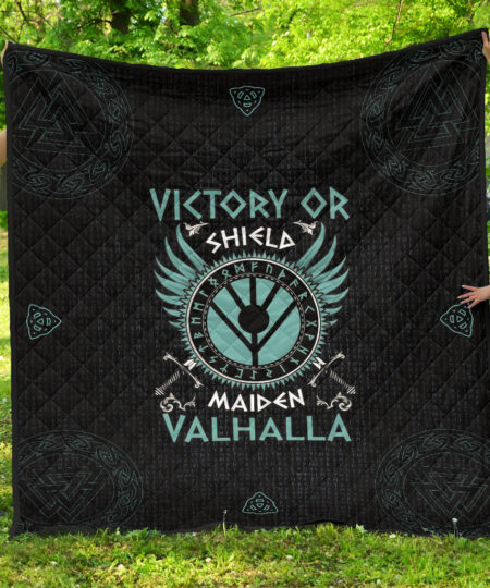 Shield-maiden Premium Quilt Blanket Viking Female Warrior Home Decor Custom For Fans AA22082903