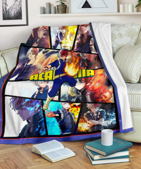 Shoto Todoroki My Hero Academia Fleece Blanket Anime Home Decor Custom For Fans NA060701