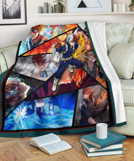 Shoto Todoroki My Hero Academia Fleece Blanket Anime Home Decor Custom For Fans NA060702