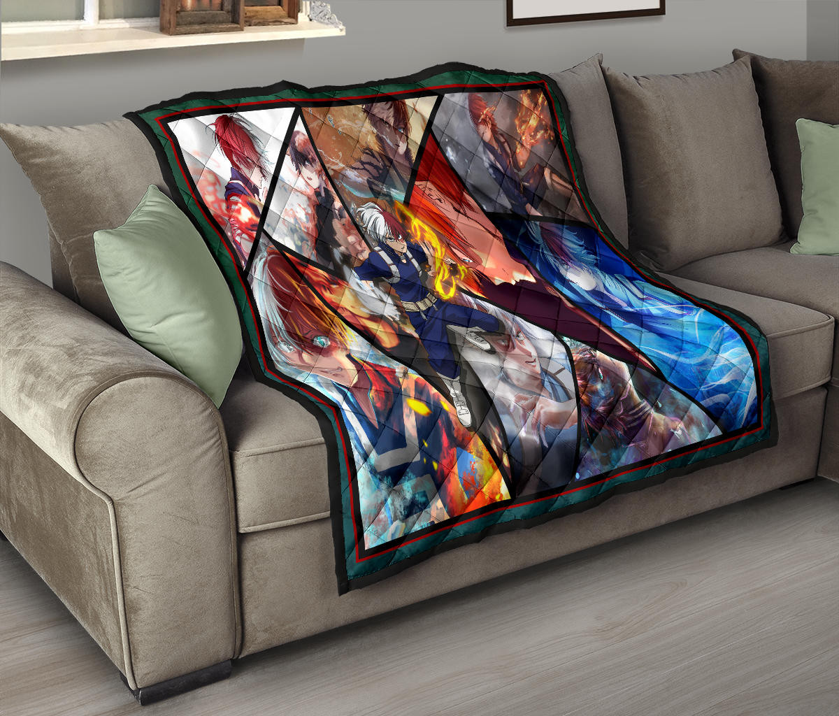 Shoto Todoroki My Hero Academia Premium Quilt Blanket Anime Home Decor Custom For Fans NA060702 - Image 9