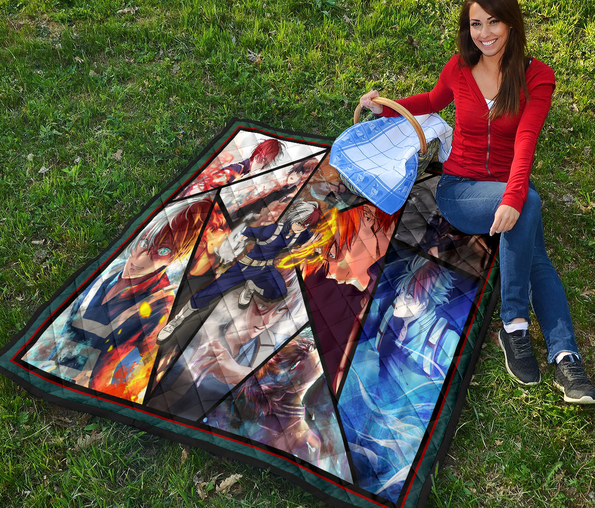 Shoto Todoroki My Hero Academia Premium Quilt Blanket Anime Home Decor Custom For Fans NA060702 - Image 6