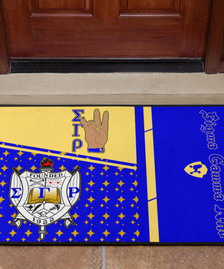 Sigma Gamma Rho Door Mat Sorority Home Decor Custom For Fans AT22082401