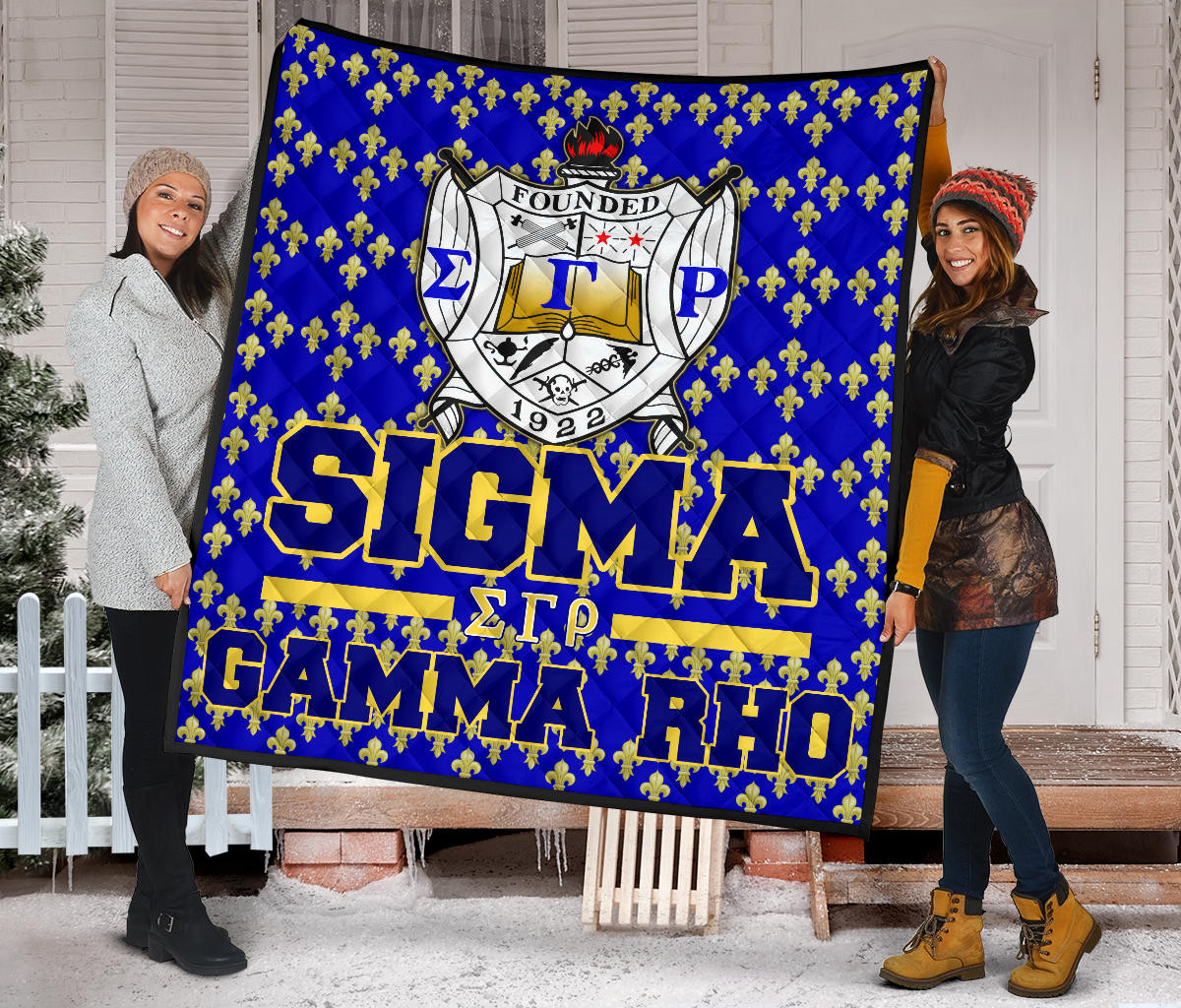 Sigma Gamma Rho Premium Quilt Blanket Sorority Home Decor Custom For Fans AT22082402 - Image 2