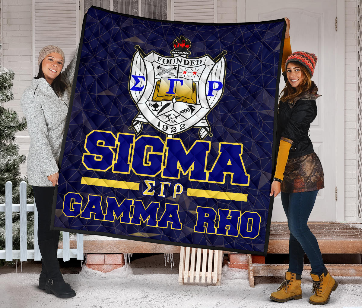 Sigma Gamma Rho Premium Quilt Blanket Sorority Home Decor Custom For Fans AT22082403 - Image 2