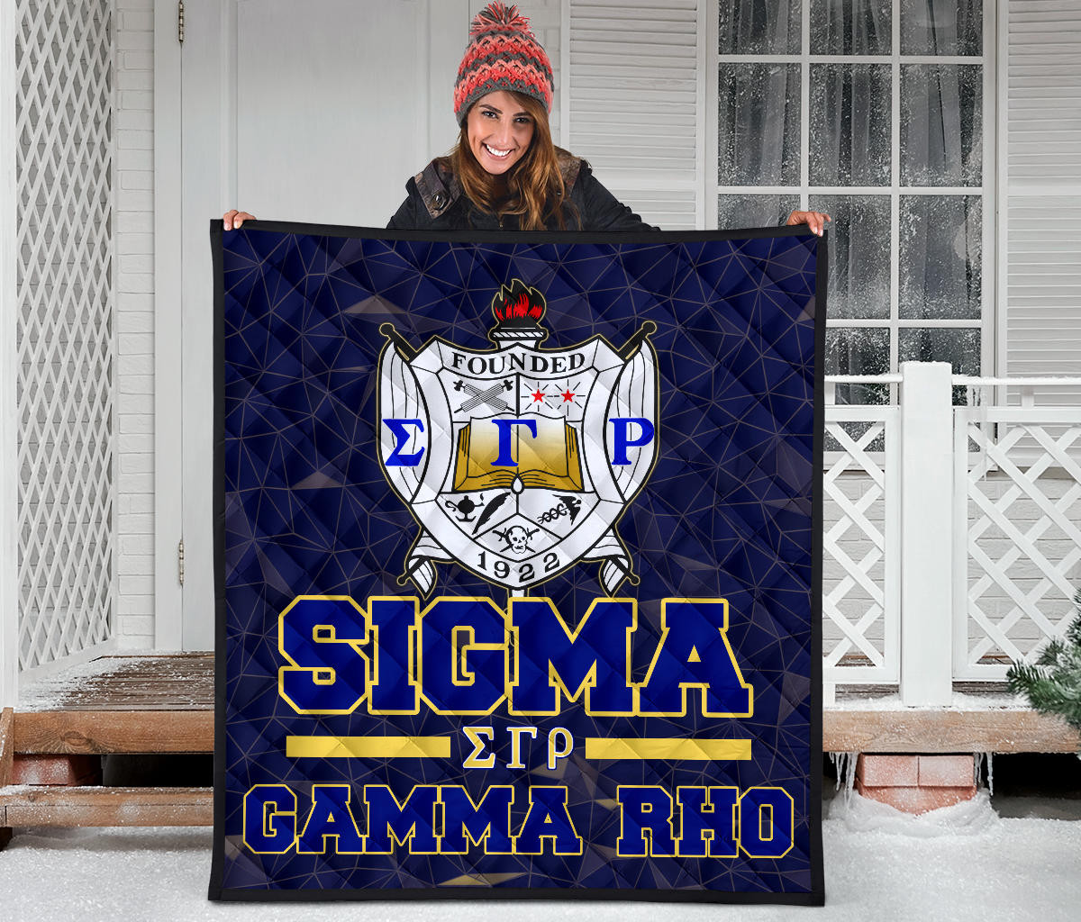 Sigma Gamma Rho Premium Quilt Blanket Sorority Home Decor Custom For Fans AT22082403 - Image 3