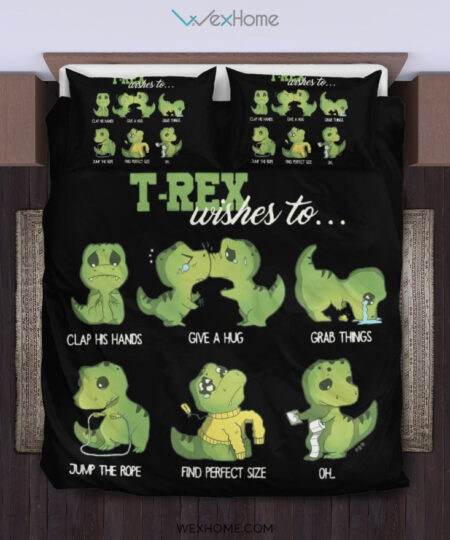 T- Rex Bedding Set - duvet cover and pillowcase set - Unique Design Amazing Gift
