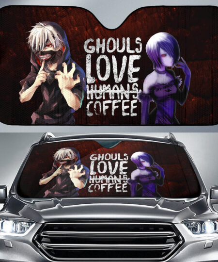 Tokyo Ghoul Anime Car Sunshade Ken Kaneki And Touka Kirishima Ghouls Love Car Sun Shade