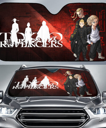 Tokyo Revengers Manga Anime Car Sunshade Mikey Ken Takemichi White Silhouette Car Sun Shade