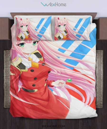 Zero Two Bedding Set - duvet cover and pillowcase set - Unique Design Amazing Gift